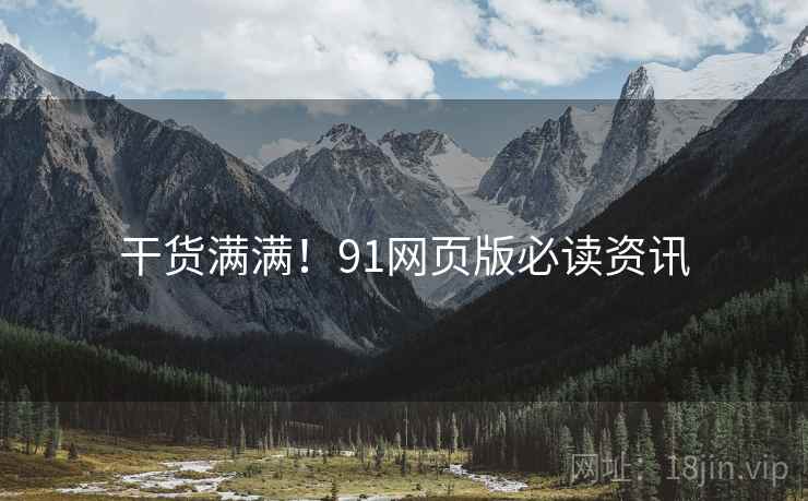 干货满满！91网页版必读资讯