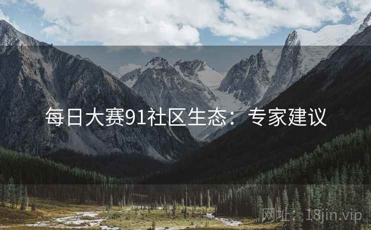 每日大赛91社区生态：专家建议