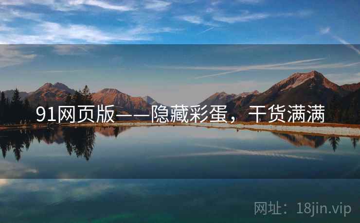 91网页版——隐藏彩蛋，干货满满