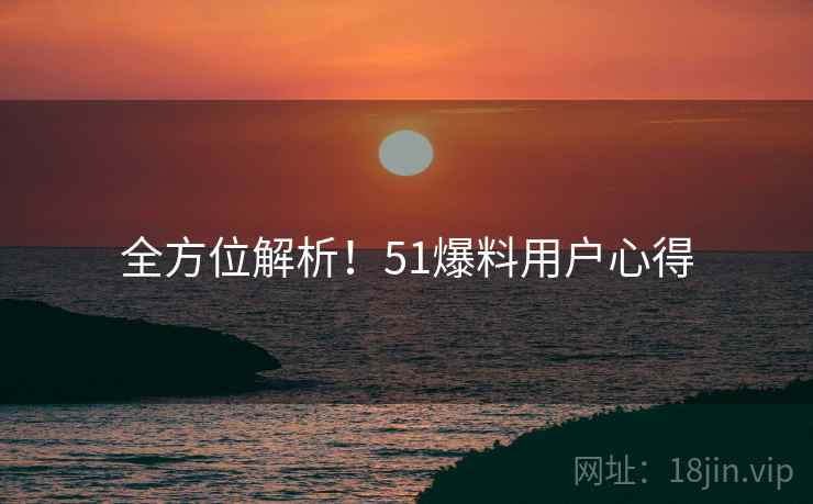 全方位解析！51爆料用户心得